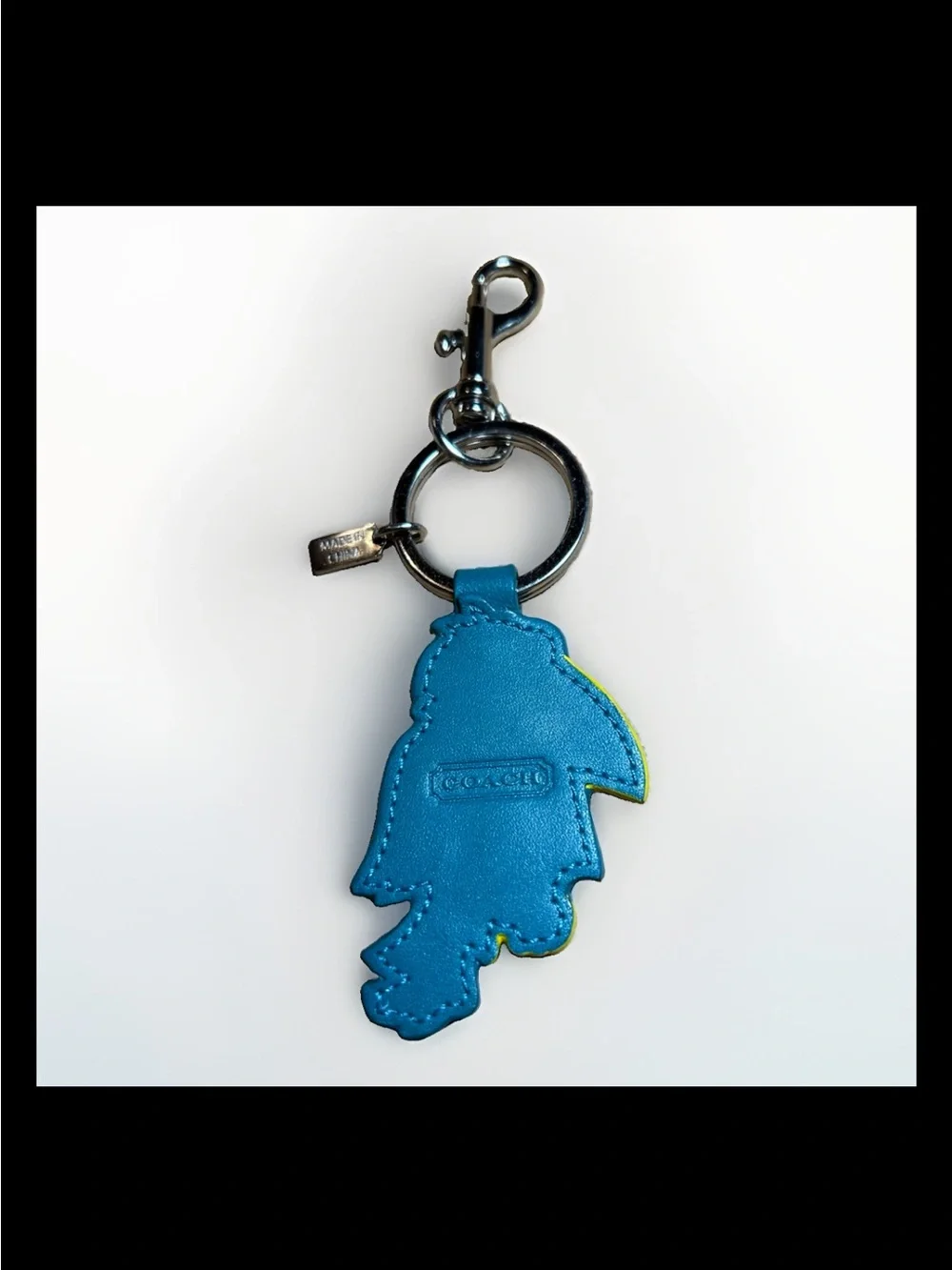 Coach Toucan Bird Bag Charm-Signature Canvas, Blue, Aqua, Yellow Leather, 2007
